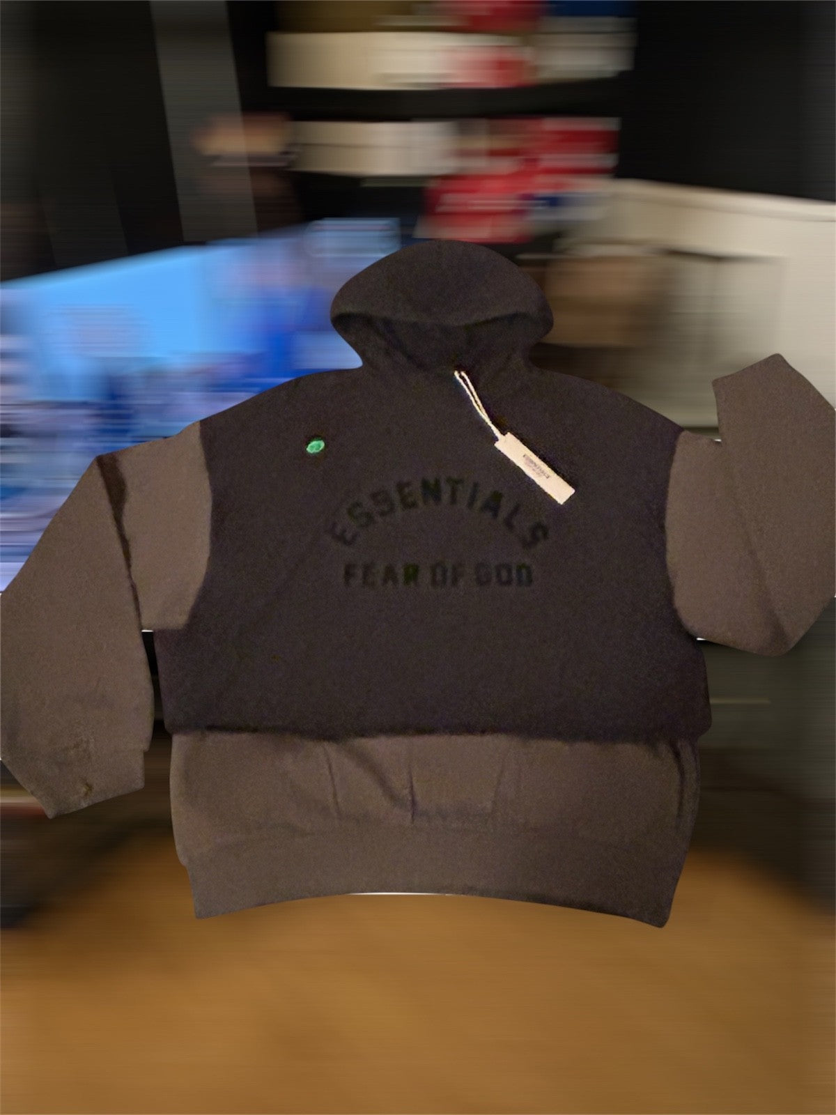 Essentials Nylon Fleeced Hoodie [ Size-L ] 'Mint Leaf'4