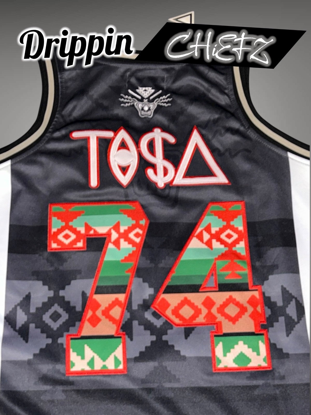 Heasdgear Classics & TISA Vizion Collab  Tribal Basketball Jersey Men's [L]4