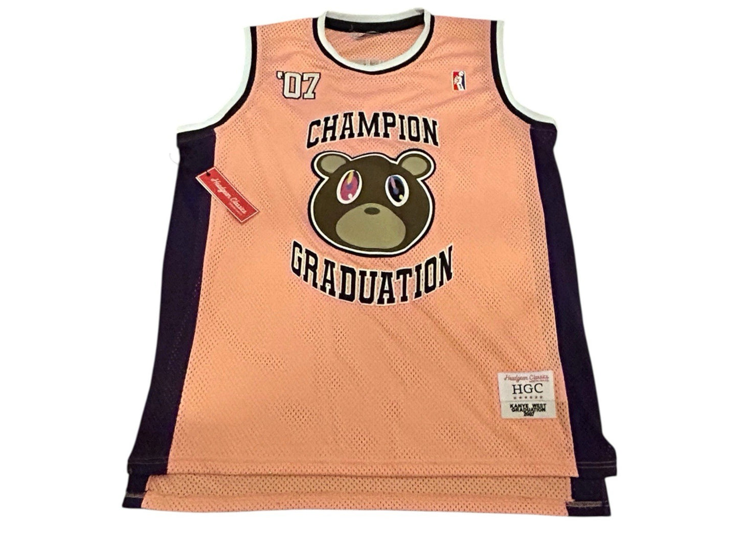  Kanye West  Graduation Bear  ’07 Champion HGC Basketball Jersey (Size-4XL)0