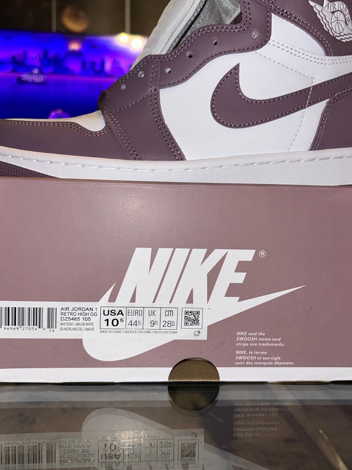 Nike Air Jordan 1 Retro High OG Mauve DZ5485-105 Men’s Size 10.54