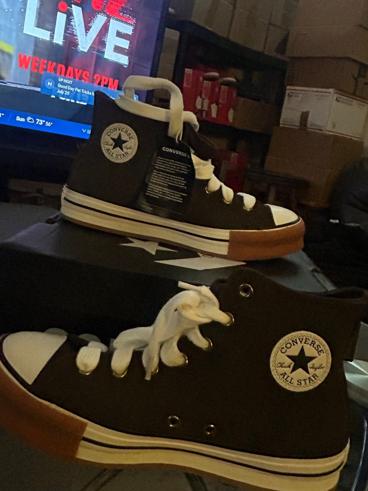 Converse Evalift 'Black Canvas Gum Sole' [ Size 8W ] *Brand New*1