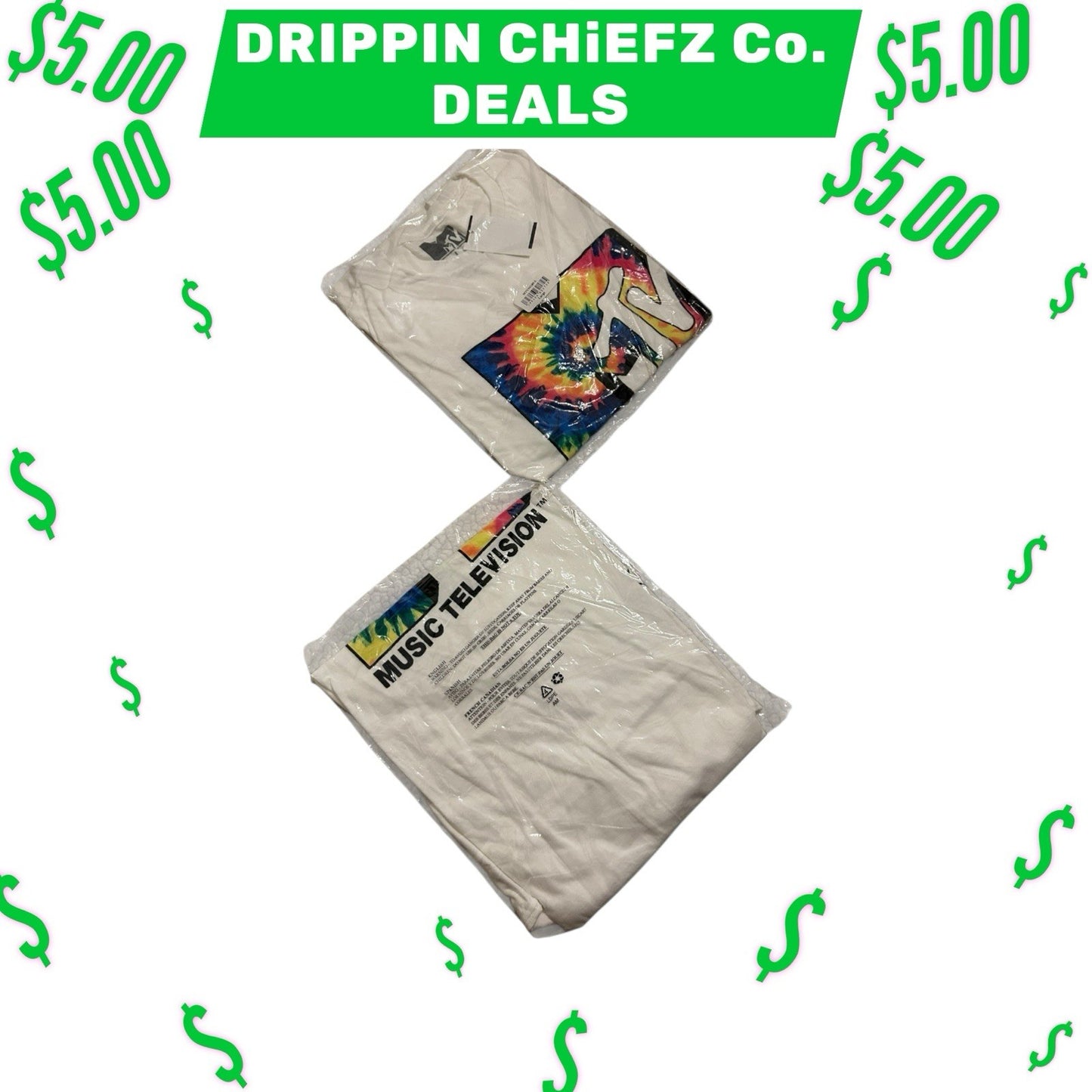  DRIPPIN CHiEFZ $5 Dealz  MTV Graphic T-Shirt Size Men’s [ Large ] Unisex1