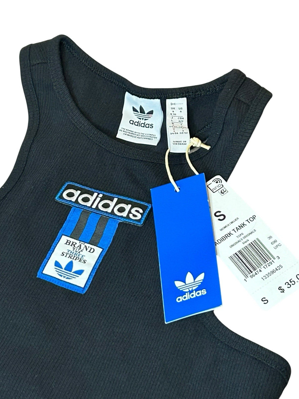 Adidas Originals Women’s ADIBREAK CROPPED TANK TOP IU2456 Size Small Black New1
