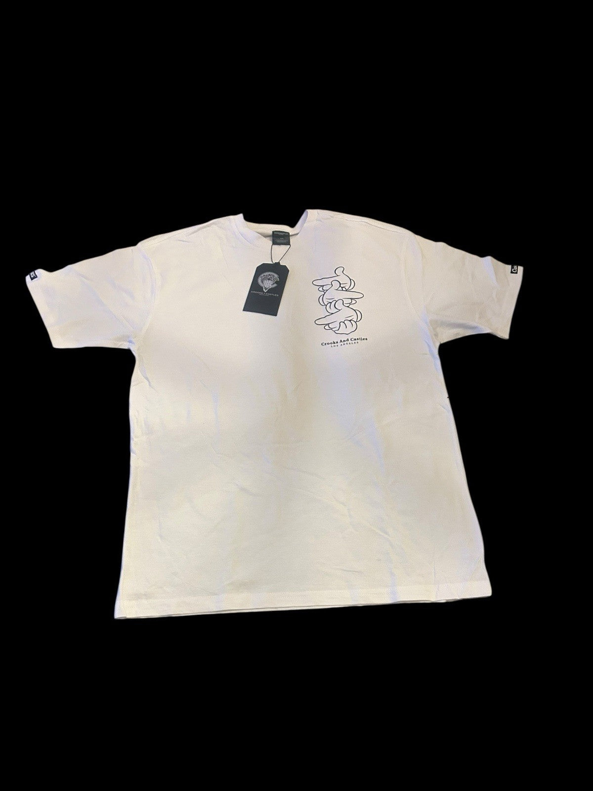  Crooks & Castles White Graphic Streetwear Tee Brand New ( Size-Medium )0
