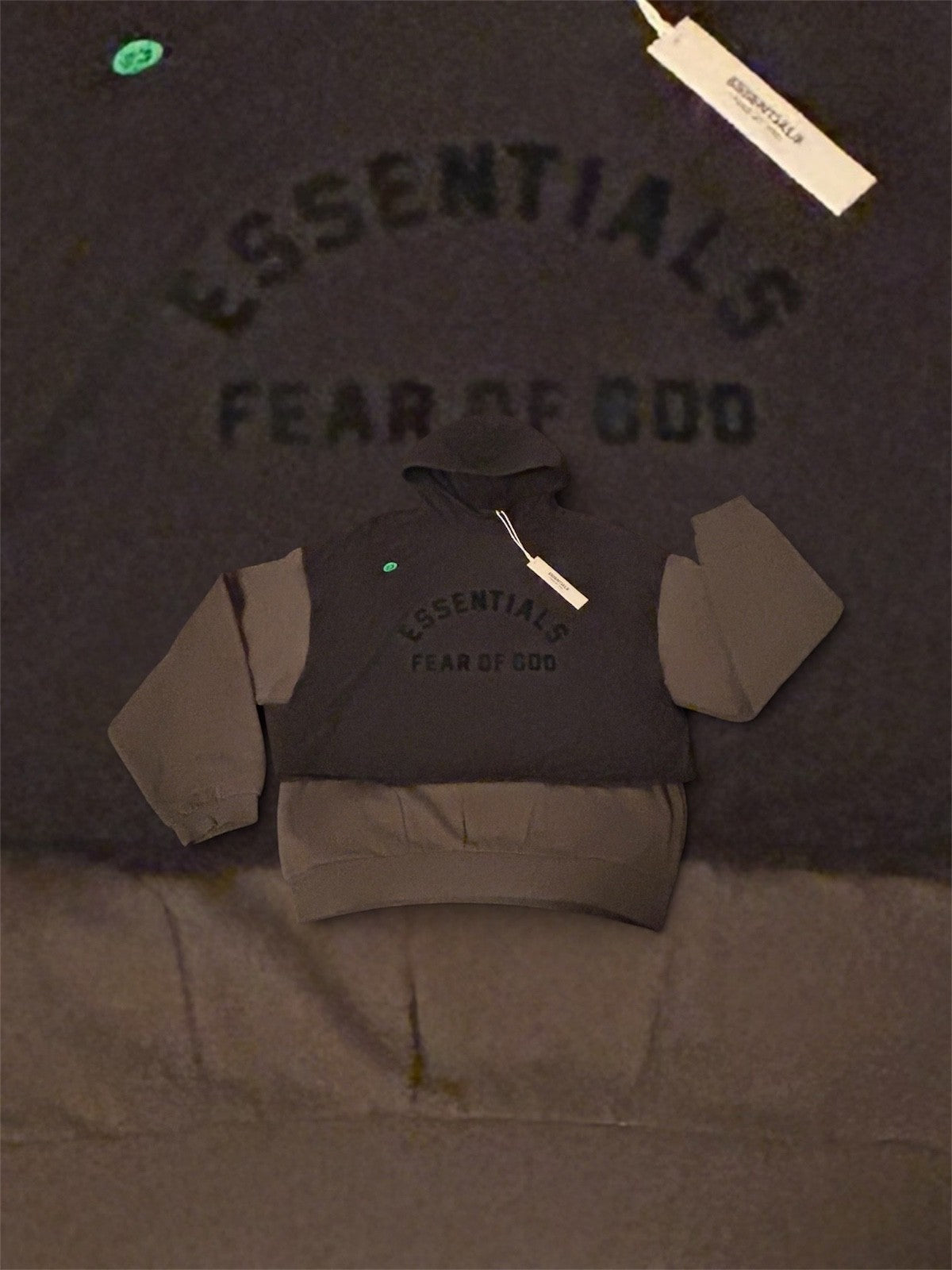 Essentials Nylon Fleeced Hoodie [ Size-L ] 'Mint Leaf'0