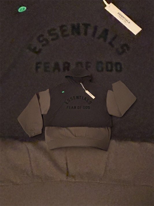 Essentials Nylon Fleeced Hoodie [ Size-L ] 'Mint Leaf'0