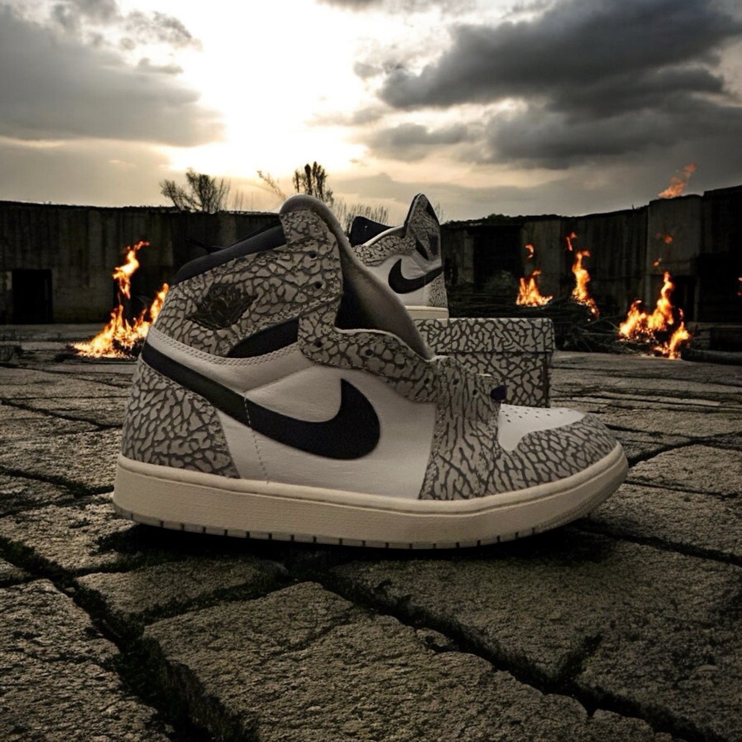 * BRAND NEW* Nike Air Jordan 1 Retro “Elephant Print”– Black & White OG High Top1