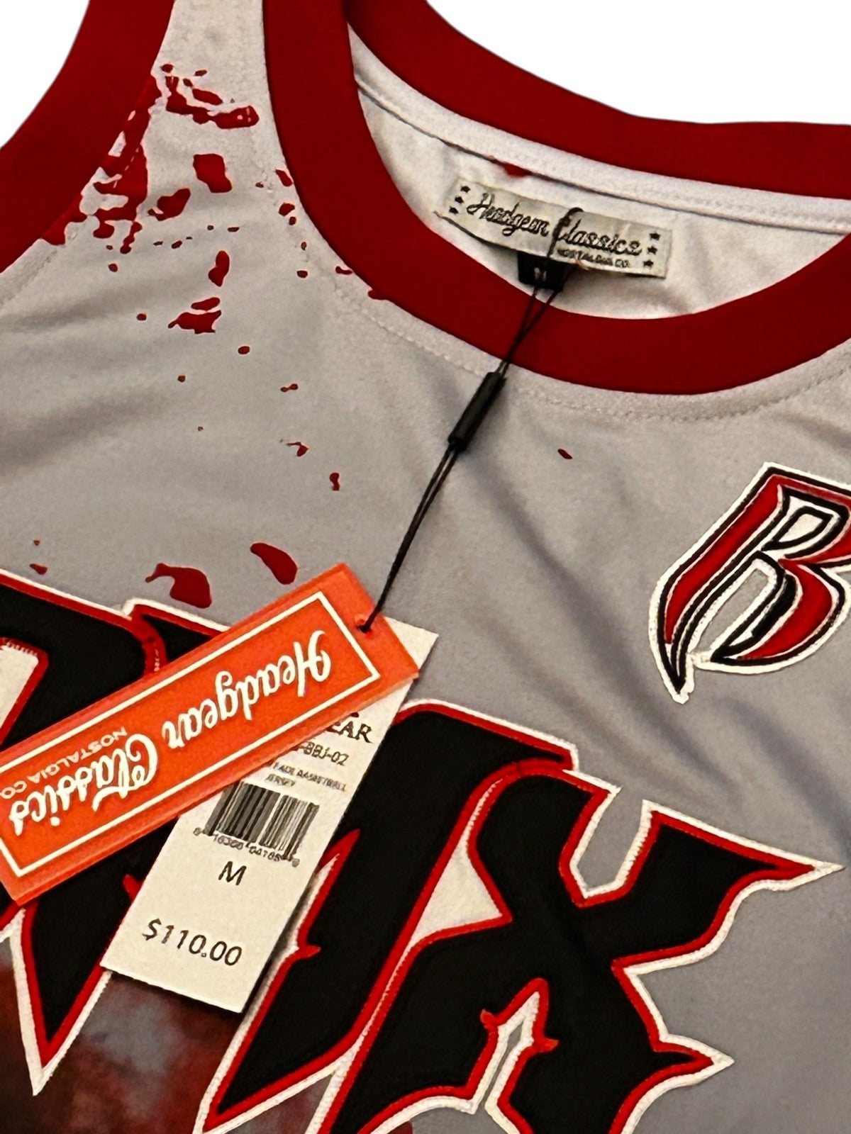  Headgear Classics  DMX  Ruff Ryderz Wht/Red Jersey Men'z Size [ M ]1