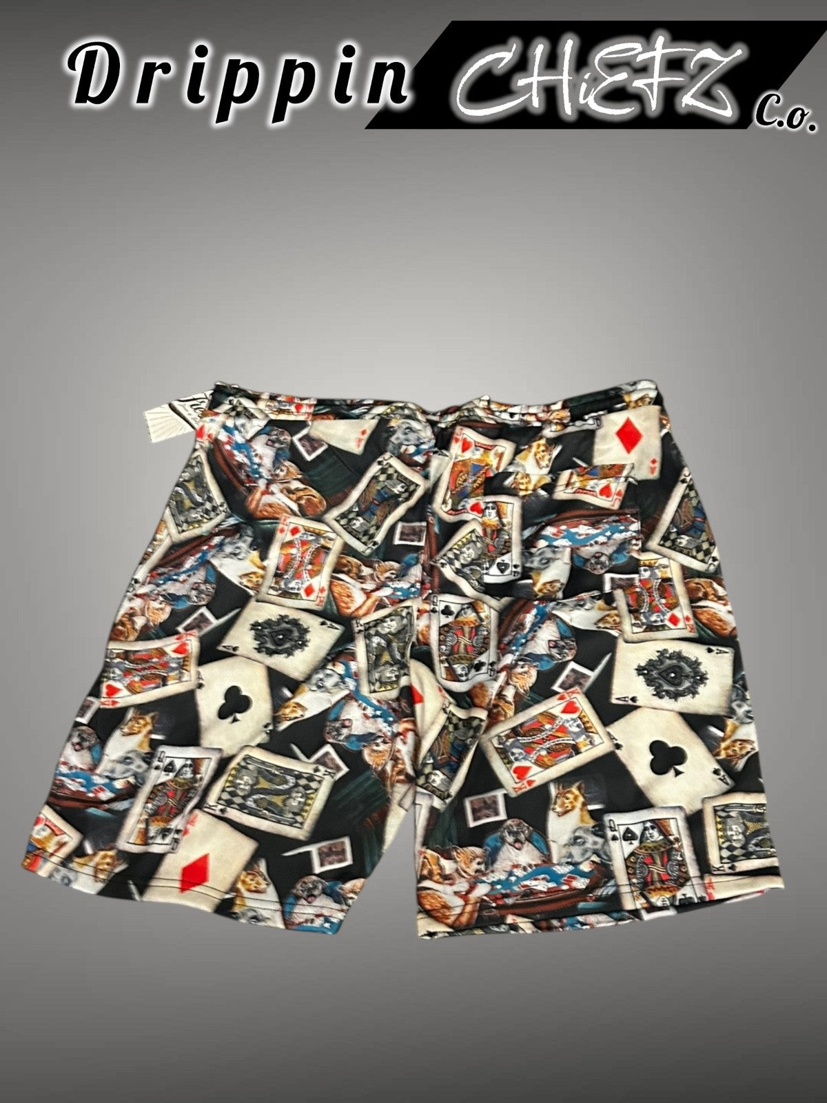 Fresh Prints“All In” Poker Card Graphic Shorts – Streetwear Men’s Size [XL]3