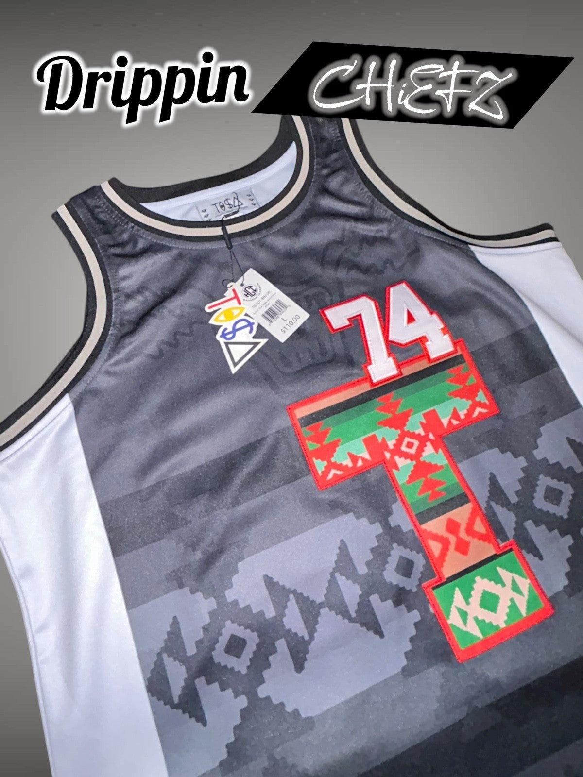 Heasdgear Classics & TISA Vizion Collab  Tribal Basketball Jersey Men's [L]3