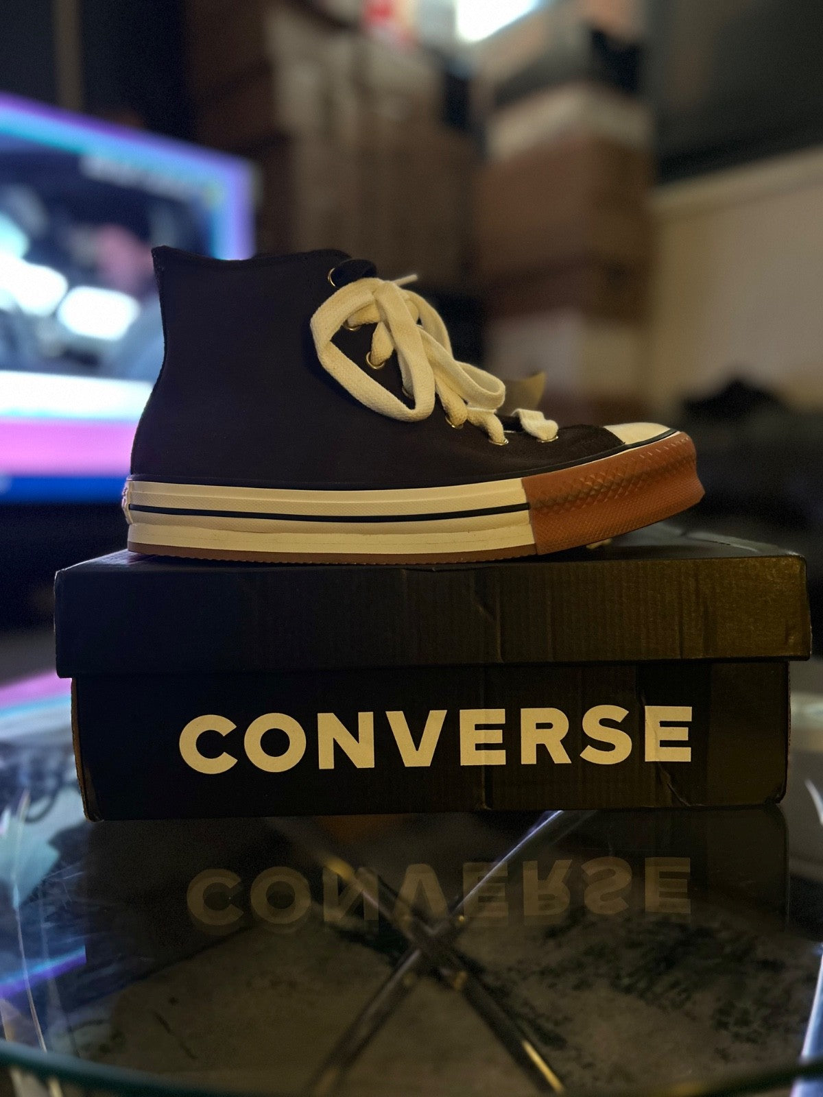Converse Evalift 'Black Canvas Gum Sole' [ Size 8W ] *Brand New*4