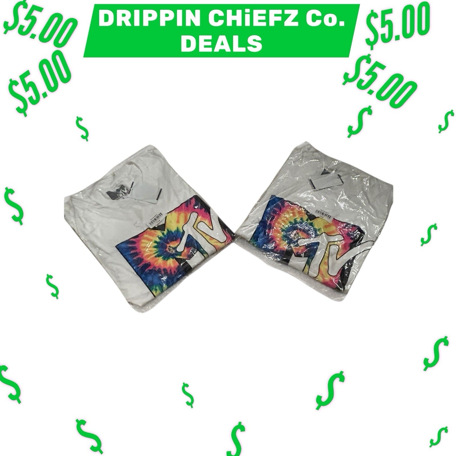  DRIPPIN CHiEFZ $5 Dealz  MTV Graphic T-Shirt Size Men’s [ Large ] Unisex0