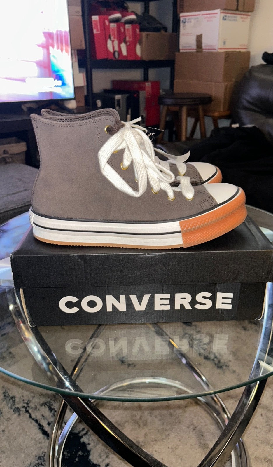 Converse Evalift 'Black Canvas Gum Sole' [ Size 8W ] *Brand New*5