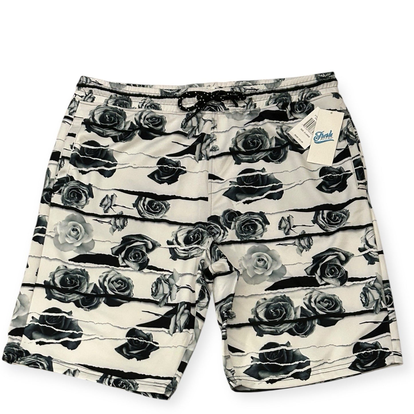 Drill Clothing Co.  Black & White Rose Fresh Prints Men’s Size [ XL ]0