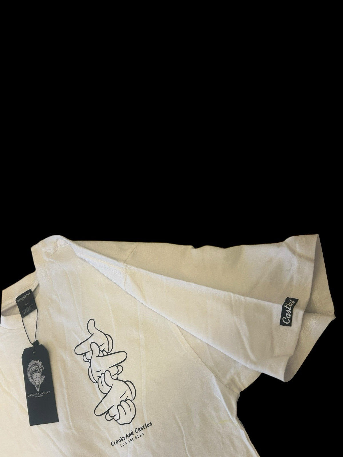 Crooks & Castles White Graphic Streetwear Tee Brand New ( Size-Medium )1