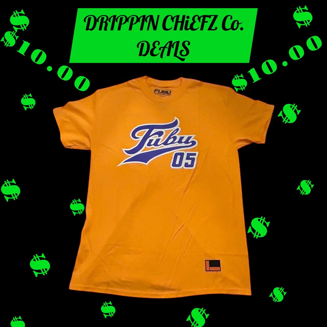  DRIPPIN CHiEFZ $10 DEALS  FUBU Logo T-Shirt Size Men’s [ Medium ] Unisex0