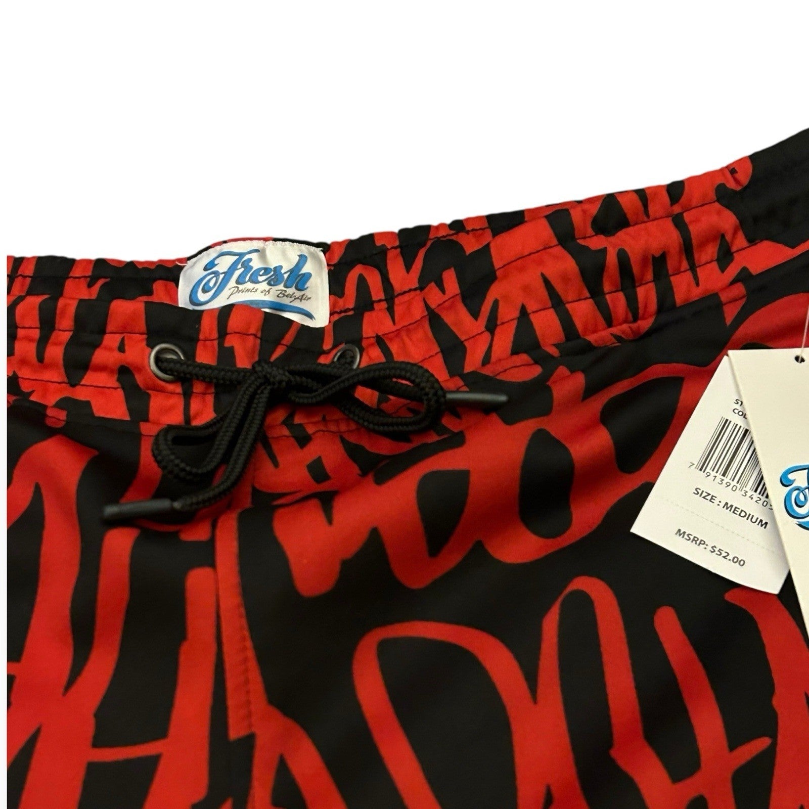 Fresh Prints By: Drill Clothing Co. Red & Black Graffiti Styled Shorts– Size M3