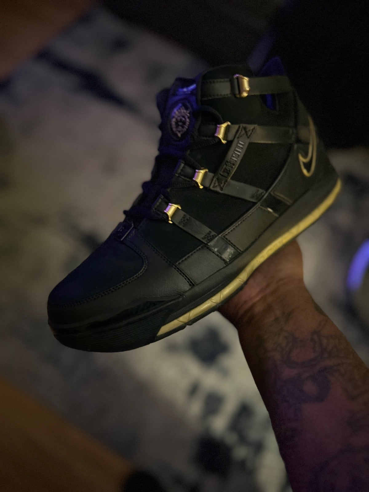 Lebron Zoom 3 Black Metallic Gold [ Size 13M ]3