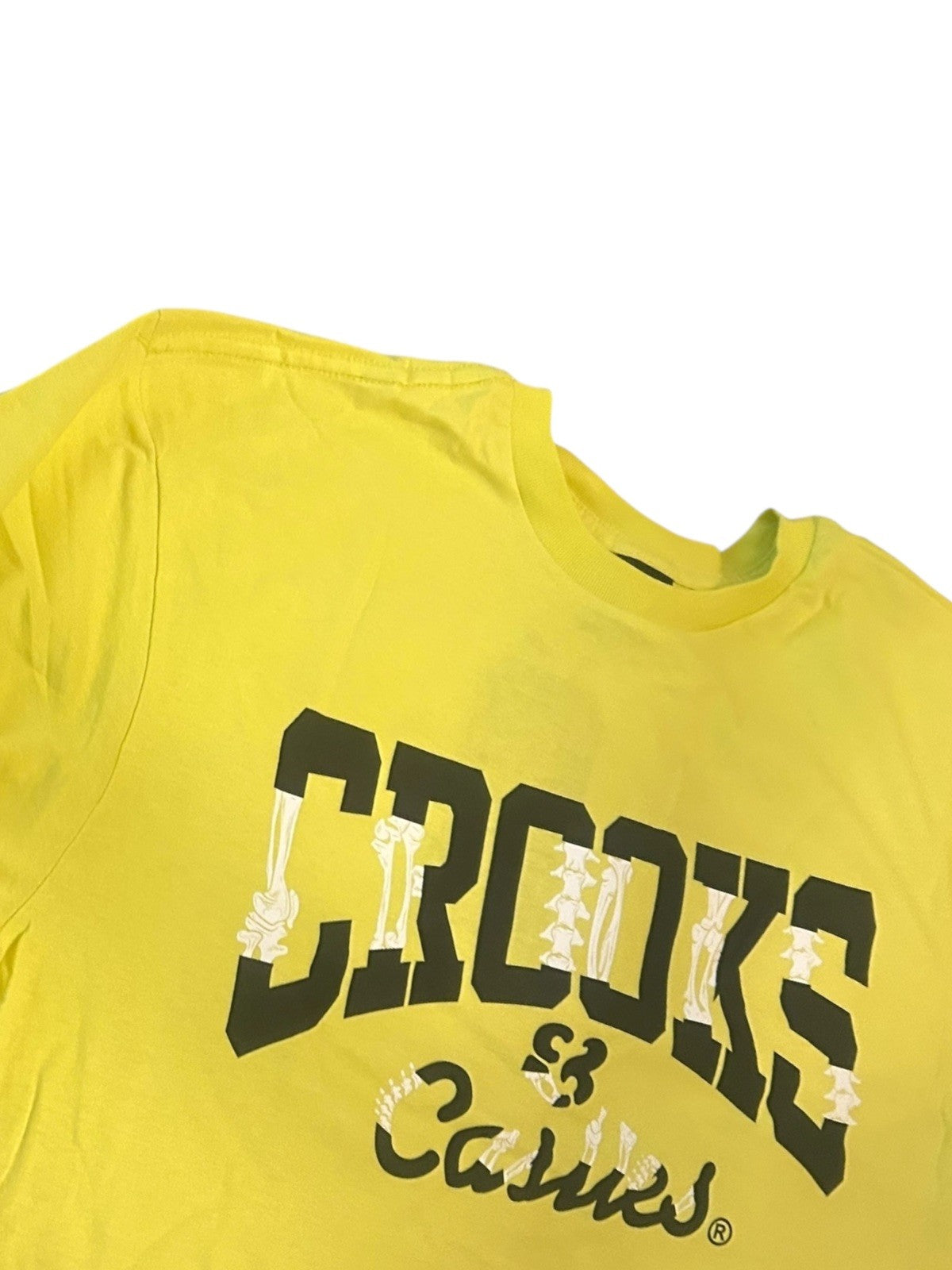 Crooks & Castles Yellow Graphic Logo T-Shirt Men’s Streetwear ( Size-Medium )2