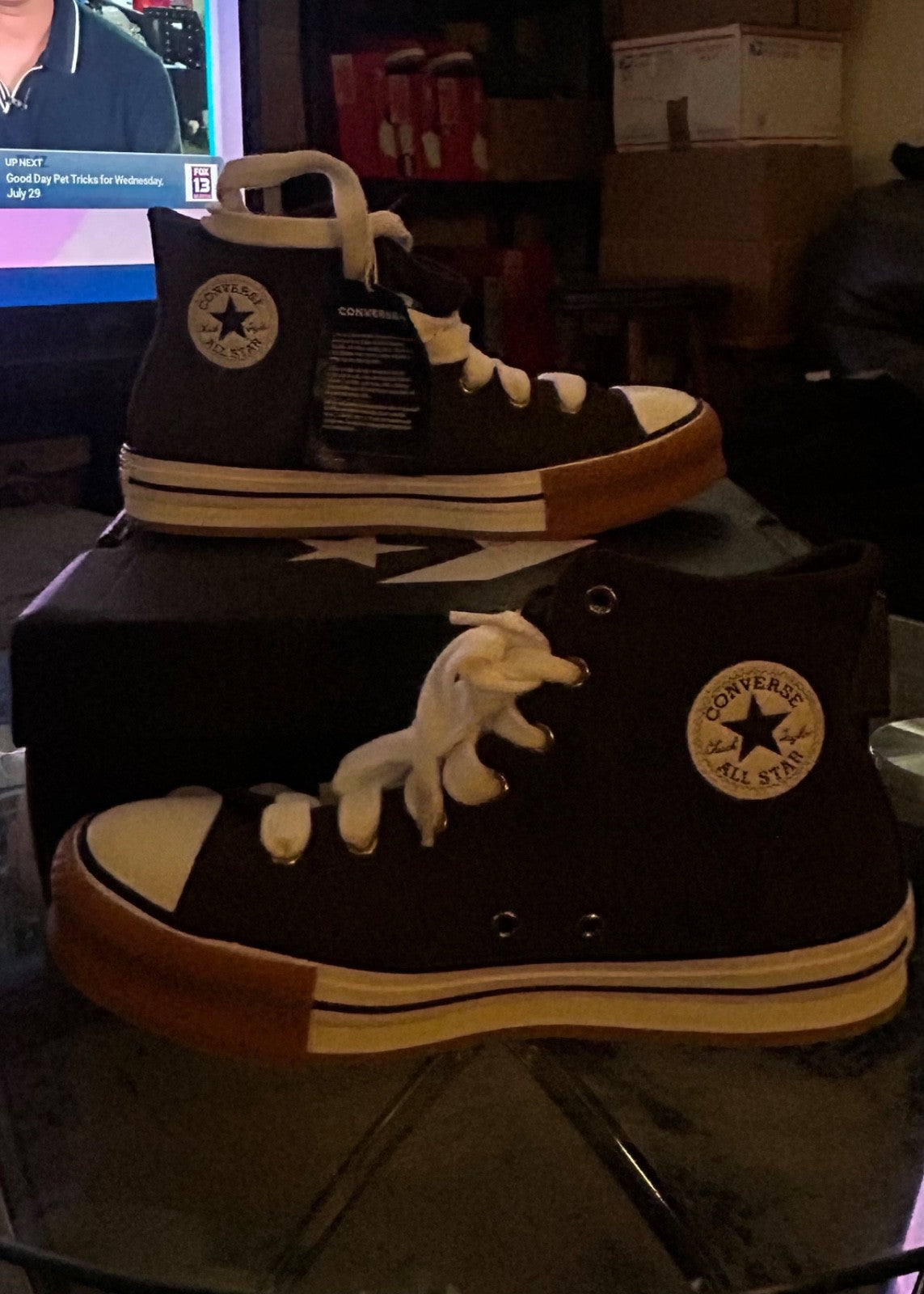 Converse Evalift 'Black Canvas Gum Sole' [ Size 8W ] *Brand New*0