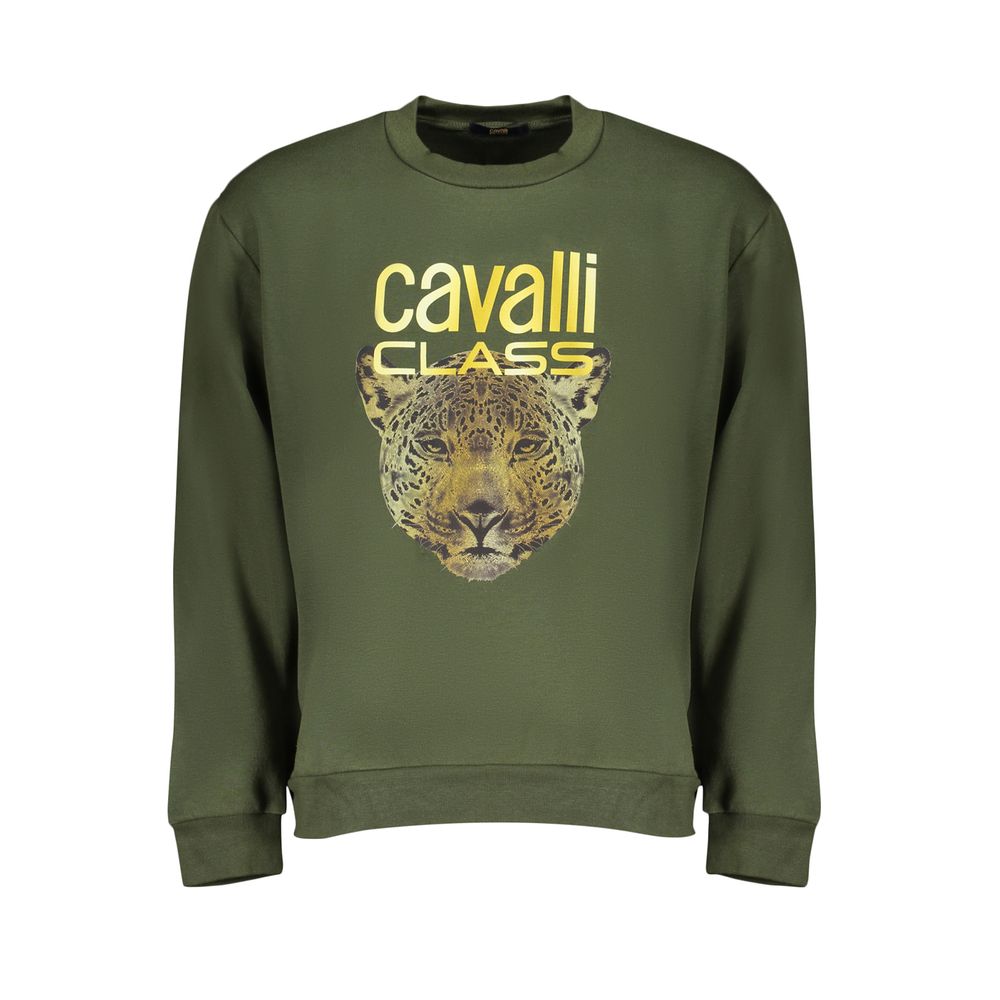 Green Cotton Men Sweater