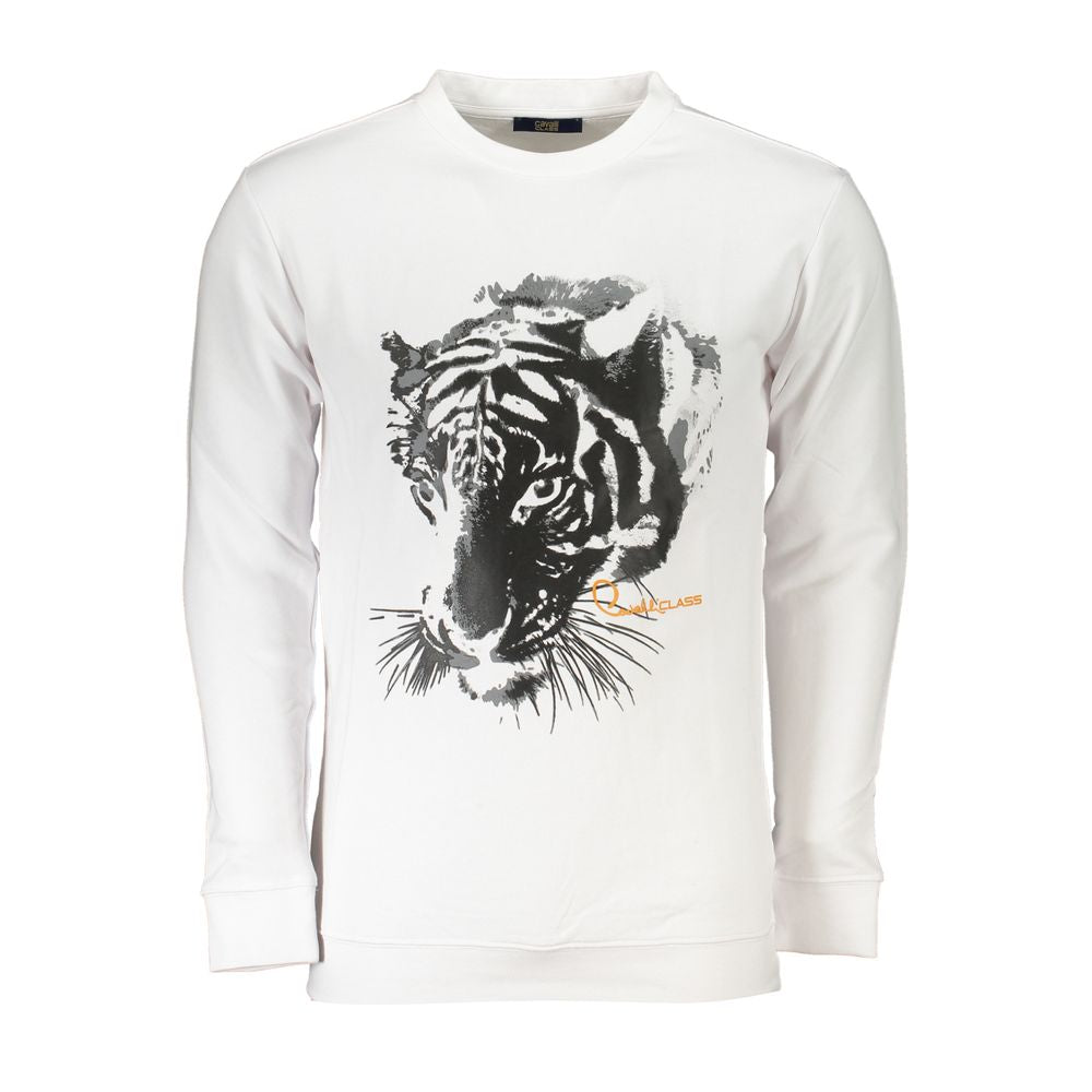 White Cotton Men Sweater