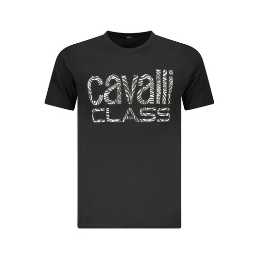 Black Cotton Men T-Shirt