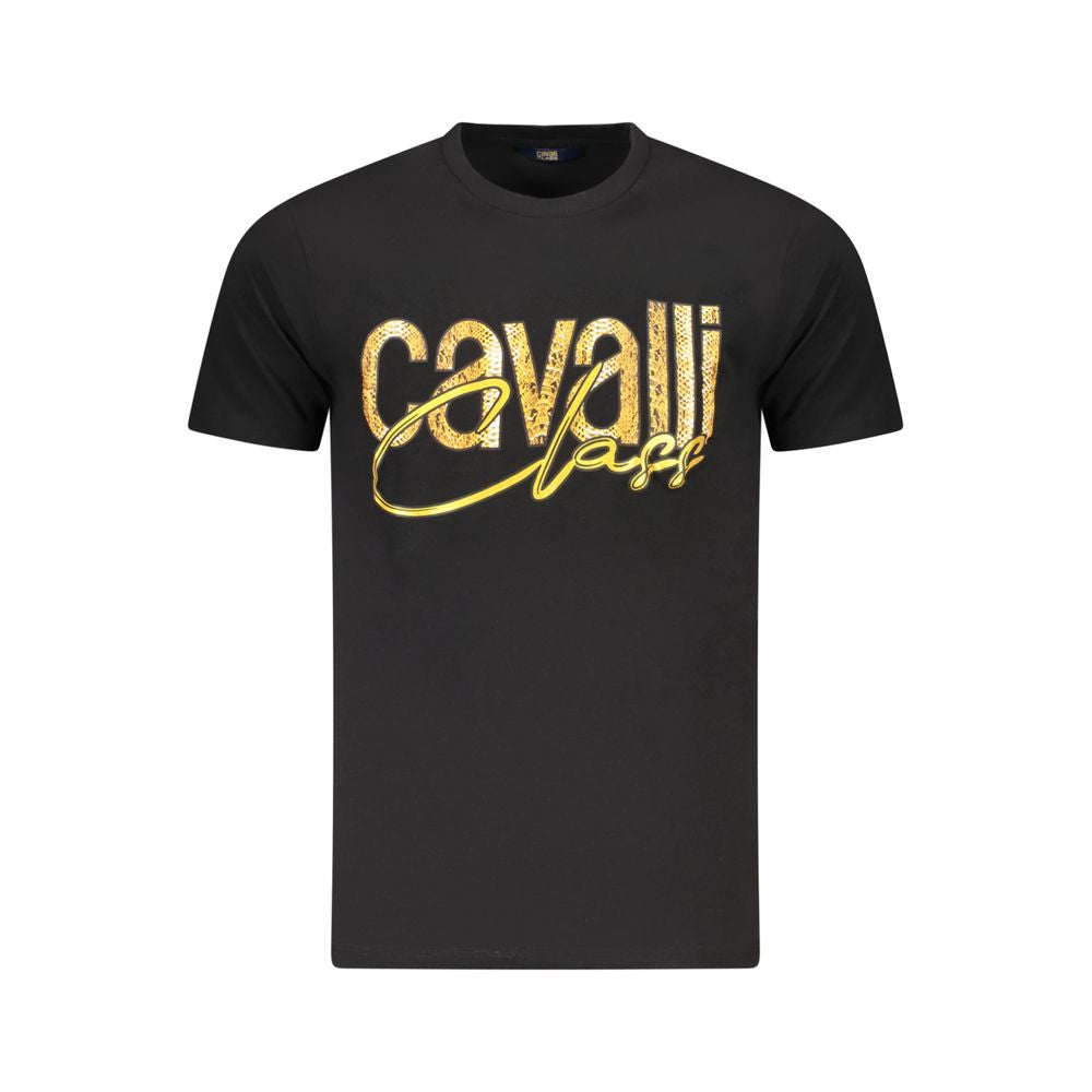 Black Cotton Men T-Shirt