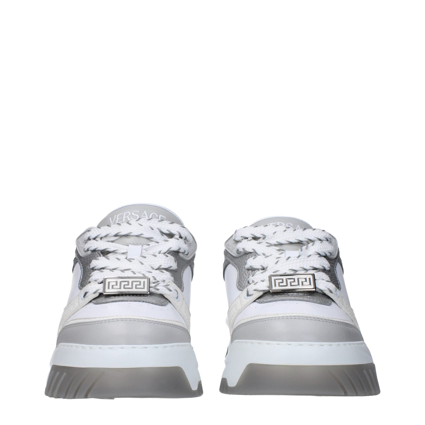 White Leather Chunky Sneakers