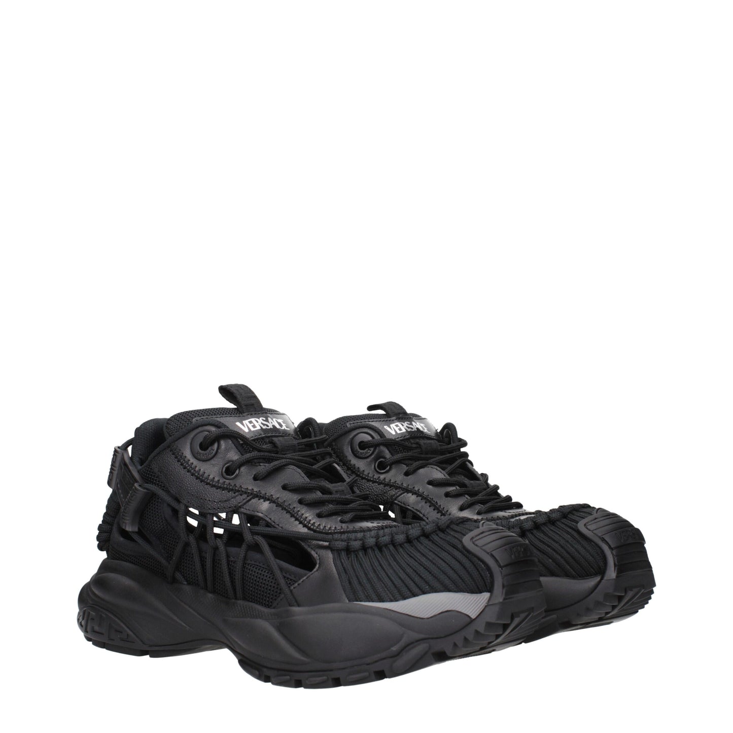 Black Leather Athletic Sneakers